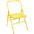 Yoga Chair Without Cushion Seat Carbon Steel Backless Folding Chair for Iyengar Yoga, Fitness  Meditation (Yellow)