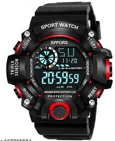 Digital Sports Multi Functional Round Dial Watch for Mens