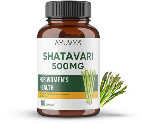 Ayuvya Organic Shatavari Tablets  Natural Vitality  Premium Quality 60 Capsule