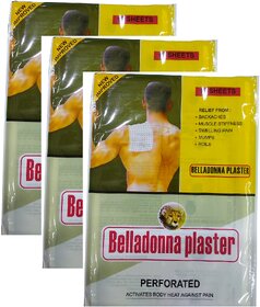 Belladonna plaster pain relief patches for multipurpose use pack of 10 X 3 - Packets