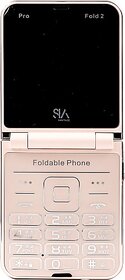 Sia Pro Fold 2 (Dual Sim, 6.1 Cm (2.4 Inch) Display, 2000 Mah Battery, Dark Gold)