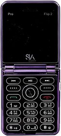 Sia Pro Flip2 (Dual Sim, 6.1 Cm (2.4 Inch) Display, 2000 Mah Battery, Purple)