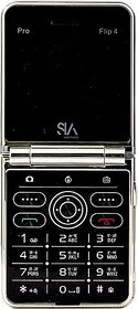 Sia Pro Flip4 (Dual Sim, 6.1 Cm (2.4 Inch) Display, 2000 Mah Battery, Dark Gold)