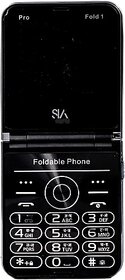 Sia Pro Fold 1 (Dual Sim, 6.1 Cm (2.4 Inch) Display, 2000 Mah Battery, Dark Blue)