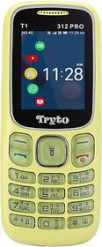 Tryto T1 312Pro (Dual Sim, 4.57 Cm (1.8 Inch) Display, 1000 Mah Battery, Yellow)