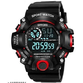                       Digital Sports Multi Functional Round Dial Watch for Mens                                              