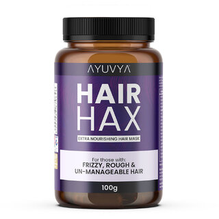                       Ayuvya Hair Hax Mask, Naturaly Silky, Smooth, Shiny Hair, Hair Mask for Damaged Hair, Enriched Nourish  Strengthen 100g                                              