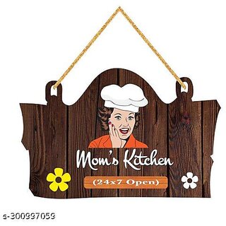                       Eja Art - Mom's Kitchen Door sign for Kitchen Decor  Wall Hanging                                              