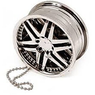                       Auto Hub Alloy Wheel Silver Hanging Gel Car Perfume For Car, Home, Office Air Freshener, Scent                                              