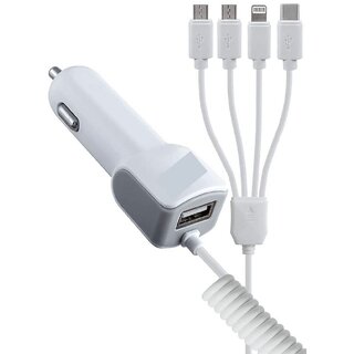                       5 In 1 Multi Pin Universal Portable Adapter And Car Mobile Charging Cable For (,Type C and Micro USB)                                              