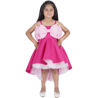                       Party wear Pink layered dress for Girls                                              