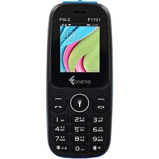                       Oneme Fm-2 F1701 (Dual Sim, 4.57 Cm (1.8 Inch) Display, 1100 Mah Battery, Black, Blue)                                              