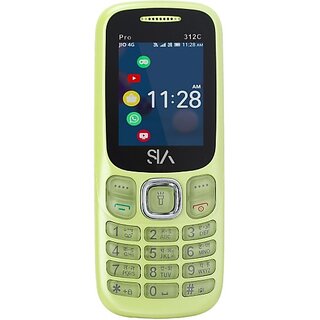                       Sia Pro 312C (Dual Sim, 4.5 Cm (1.77 Inch) Display, 1050 Mah Battery, Dark Green)                                              