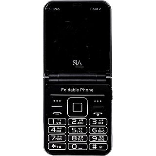 Sia Pro Fold 2 (Dual Sim, 6.1 Cm (2.4 Inch) Display, 2000 Mah Battery, Blue, Black) Sia Pro Fold 2 (Dual Sim, 6.1 Cm (2.4 Inch) Display, 2000 Mah Battery, Blue, Black)