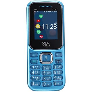                       Sia Pro 310C (Dual Sim, 4.5 Cm (1.77 Inch) Display, 1050 Mah Battery, Blue)                                              