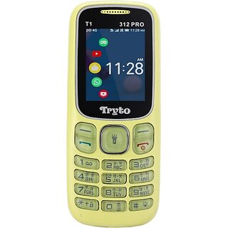                       Tryto T1 312Pro (Dual Sim, 4.57 Cm (1.8 Inch) Display, 1000 Mah Battery, Yellow)                                              