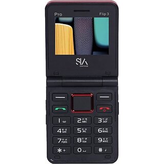 Siavantage Pro Flip 3 (Dual Sim, 6.1 Cm (2.4 Inch) Display, 1000 Mah Battery, Red) Siavantage Pro Flip 3 (Dual Sim, 6.1 Cm (2.4 Inch) Display, 1000 Mah Battery, Red)