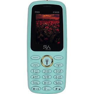                       Siavantage Pro 2163S (Dual Sim, 4.57 Cm (1.8 Inch) Display, 1000 Mah Battery, Light Green)                                              