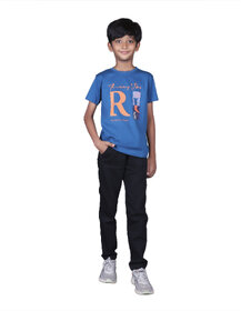 Kid Kupboard Cotton Boys T-Shirt, Blue, Half-Sleeves, 7-8 Years KIDS6314