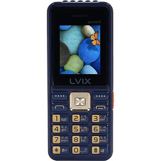 Lvix Power 5 (Dual Sim, 4.5 Cm (1.77 Inch) Display, 2500 Mah Battery, Blue) Lvix Power 5 (Dual Sim, 4.5 Cm (1.77 Inch) Display, 2500 Mah Battery, Blue)