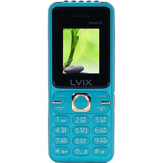 Lvix Power 4 (Dual Sim, 4.5 Cm (1.77 Inch) Display, 2500 Mah Battery, Blue) Lvix Power 4 (Dual Sim, 4.5 Cm (1.77 Inch) Display, 2500 Mah Battery, Blue)