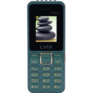 Lvix Power 3 (Dual Sim, 4.5 Cm (1.77 Inch) Display, 2500 Mah Battery, Green) Lvix Power 3 (Dual Sim, 4.5 Cm (1.77 Inch) Display, 2500 Mah Battery, Green)