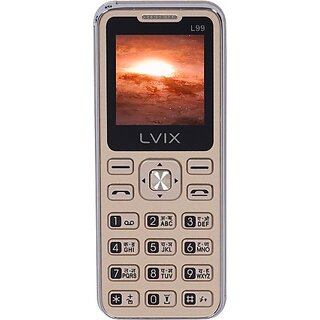                       Lvix L1 L99 (Dual Sim, 4.5 Cm (1.77 Inch) Display, 1000 Mah Battery, Gold)                                              