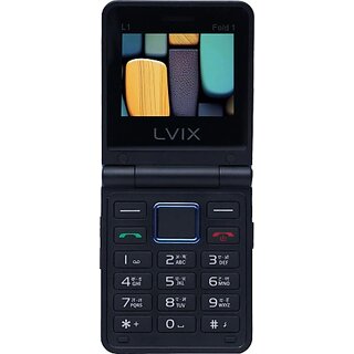 Lvix L1 Fold 1 (Dual Sim, 6.1 Cm (2.4 Inch) Display, 1000 Mah Battery, Blue) Lvix L1 Fold 1 (Dual Sim, 6.1 Cm (2.4 Inch) Display, 1000 Mah Battery, Blue)