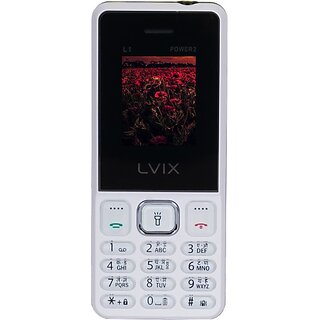                       Lvix L1 Power 2 (Dual Sim, 4.5 Cm (1.77 Inch) Display, 2500 Mah Battery, White)                                              