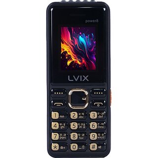 Lvix L1 Power 8 (Dual Sim, 4.5 Cm (1.77 Inch) Display, 2500 Mah Battery, Black) Lvix L1 Power 8 (Dual Sim, 4.5 Cm (1.77 Inch) Display, 2500 Mah Battery, Black)