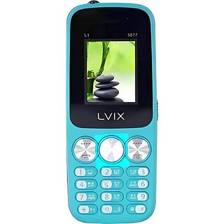 Lvix L1 5077 (Dual Sim, 4.5 Cm (1.77 Inch) Display, 3000 Mah Battery, Light Blue) Lvix L1 5077 (Dual Sim, 4.5 Cm (1.77 Inch) Display, 3000 Mah Battery, Light Blue)