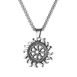 Sun Design Pendant with Chain Sun Design Pendant with Chain