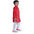 Kid Kupboard Cotton Boys Kurta and Pyjama Set, Red and White, Full-Sleeves, 6-7 Years KIDS6290