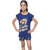 Kid Kupboard Cotton Girls T-Shirt and Short Set, Blue, Half-Sleeves, 7-8 Years KIDS6300