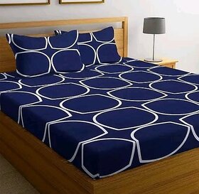 Homeshop20  100  Cotton 1 Double Bedsheet (90 x100 ) + 2 Pillow Cover (20 x 30) (Multi)