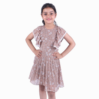                       Kid Kupboard Cotton Girls A-Line Frock, Multicolor, 6-7 Years KIDS6347                                              