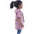 Kid Kupboard Cotton Baby Girls T-Shirt, Purple, Half-Sleeves, 3-4 Years KIDS6324