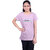 Kid Kupboard Cotton Girls T-Shirt, Purple, Half-Sleeves, 13-14 Years KIDS6337