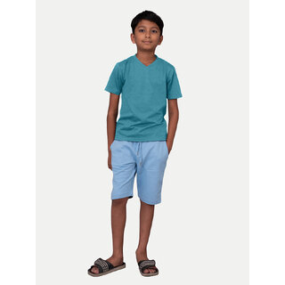                       Boys Aqua V neck T-shirt                                              