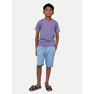                       Boys Lavender V neck T-shirt                                              