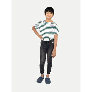                       Teen Boys BlackWashed Denim Joggers                                              