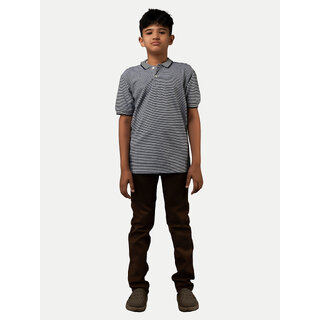                       Boys Navy polo Stripe T-shirt                                              