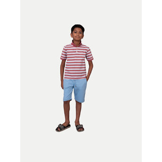                       Boys Onion Red polo Stripe T-shirt                                              