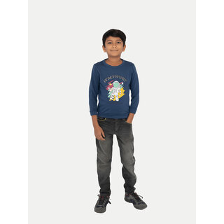                       Boys Dark Navy Printed Sweat Shirt                                              