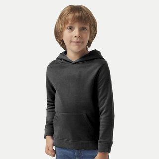 Boys Solid Dark Blue Hooded Sweatshirt
