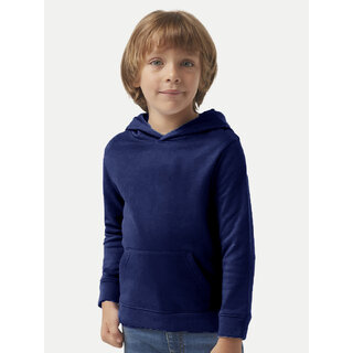                       Boys Solid Navy Hooded Sweatshirt                                              