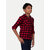 Boys Red & Black Check Hooded Yarndye shirt
