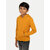Boys Solid Mustard Hooded Sweatshirt