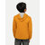 Boys Solid Mustard Hooded Sweatshirt