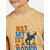 Teen Boys Dark Beige Printed Crew Neck T-shirt